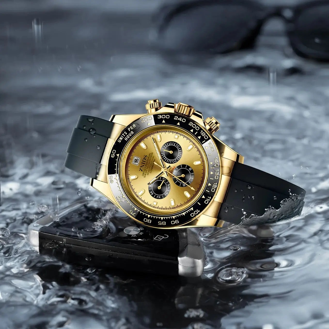 Montre Homme Luxe Légère Quartz Bracelet Silicone – Étanche Multifonction Business & Quotidien