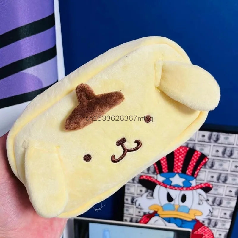Trousse Peluche Kawaii Sanrio – Kuromi My Melody Cinnamoroll Pochette Maquillage Crayon Cadeau Fille