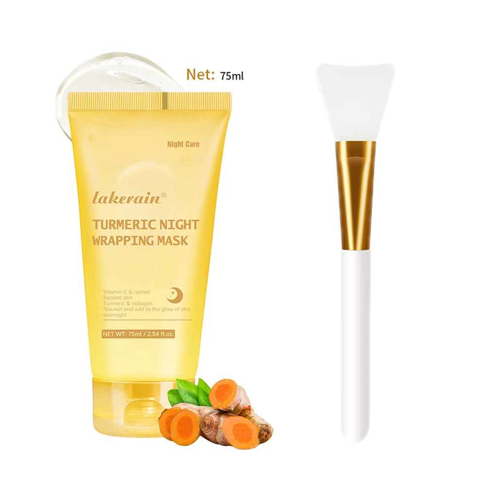 Masque Nuit Peel-Off Acide Kojique & Curcuma – Collagène Hydrolysé | Teint Éclatant & Raffermissant | Korean Skincare