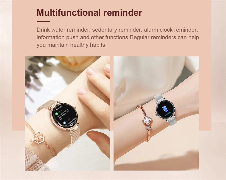 Montre Connectée Femme LIGE NX7 Pro – Écran AMOLED | Appels Bluetooth, Suivi Santé & Sport | Smartwatch Fashion Luxe