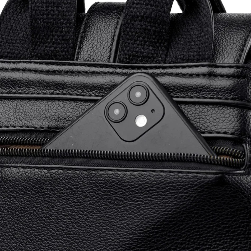 Damen Rucksack Leder Vintage Großes Fassungsvermögen – Schulrucksack Reise Daypack Schick