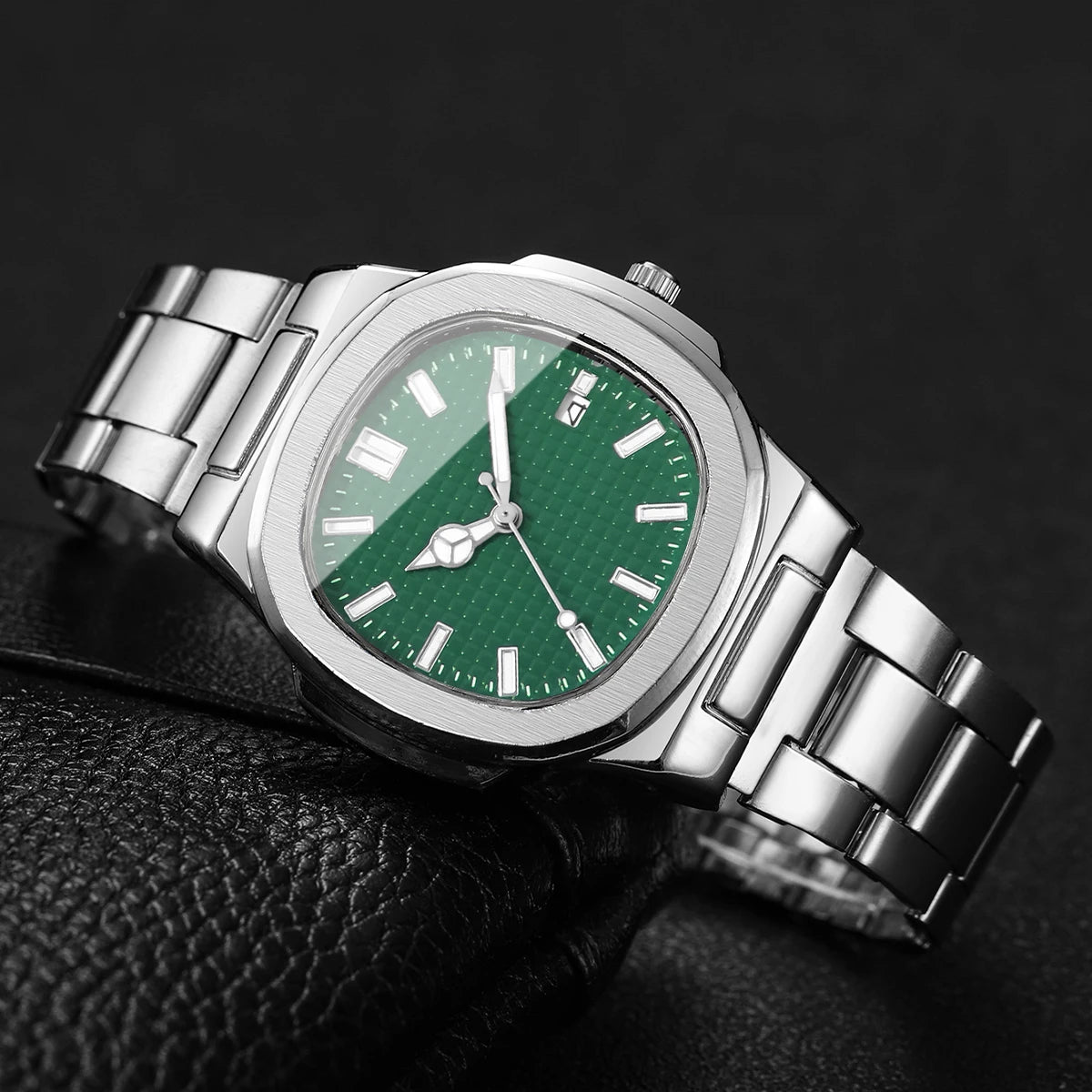 Lot 2 ou 4 Montres Homme Business Quartz Carré Calendrier – Set Fashion Casual Sans Boîte