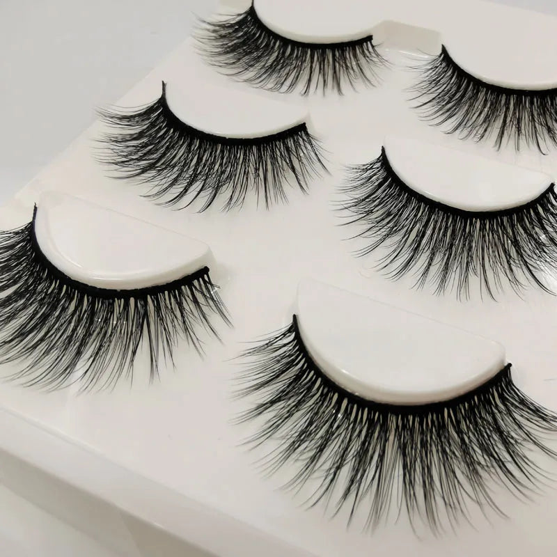 Lot 3 Paires Faux Cils 3D Vison SHIDISHANGPIN – 27 Styles Fluffy Wispy Épais | Cils Faux Faits Main Maquillage Yeux