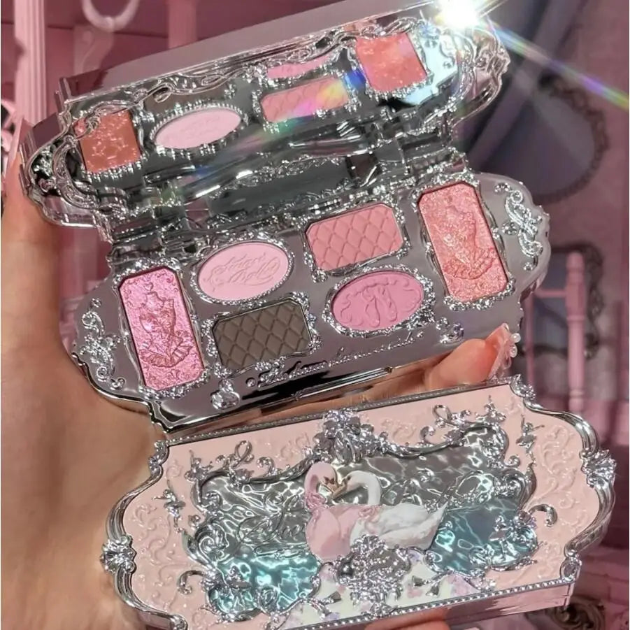 Palette Fards à Paupières Flower Knows Swan Ballet – 6 Teintes Mat, Shimmer & Nacré | Glitter
