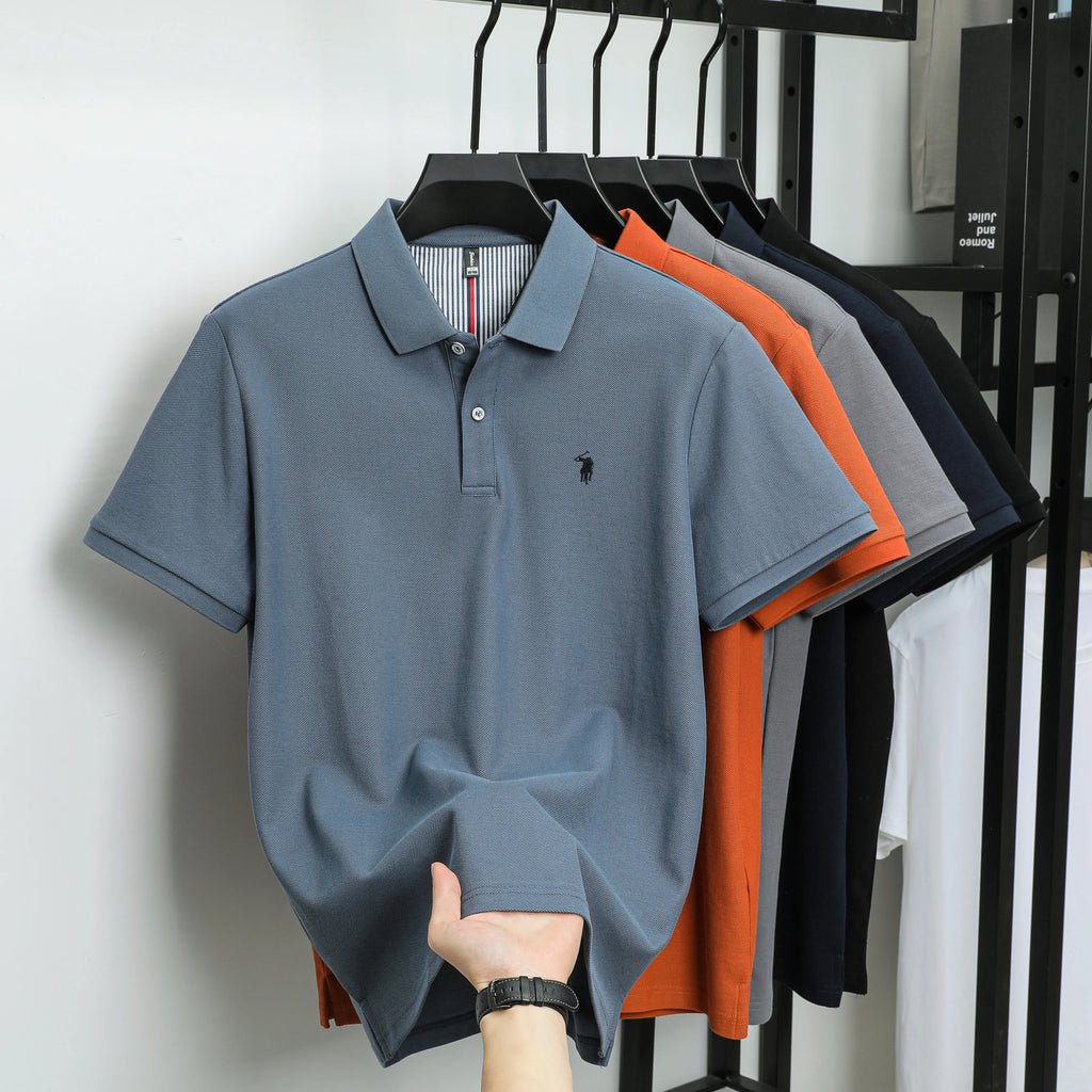 Polo Golf Coton 100% Brodé Homme – Qualité Premium Designer Personnalisé Été