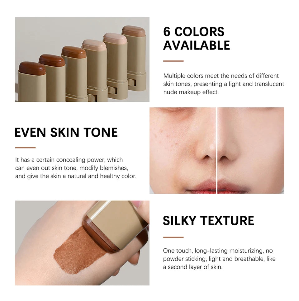 Stick Fond de Teint Magic Eraser – Correcteur Camouflage Léger & Éclat | Contouring Visage Longue Tenue