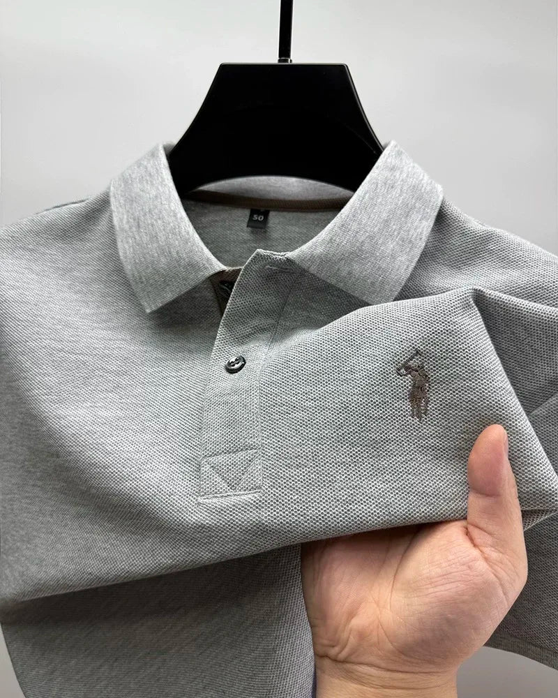 Polo Homme 100% Coton Manches Courtes Broderie Poney Élégant Golf Casual Été – Style Designer Premium | Mode Homme Luxe