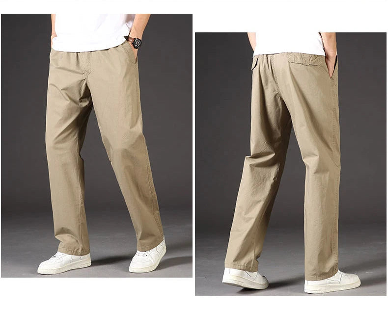Pantalon Cargo Homme Coton Noir Travail Casual – Jogger Escalade Sport Printemps Été Automne Twill | Mode Homme Outdoor
