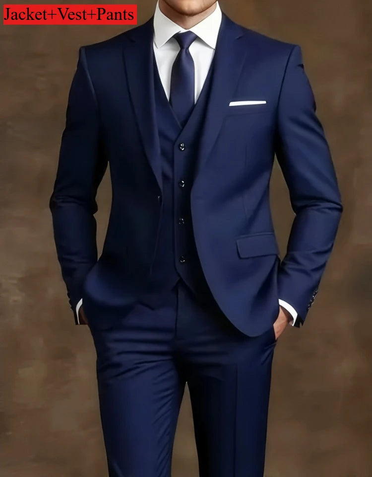 Costume Homme Slim Fit Noir – Ensemble Tuxedo Élégant Mariage & Cérémonie | Mode Homme Premium