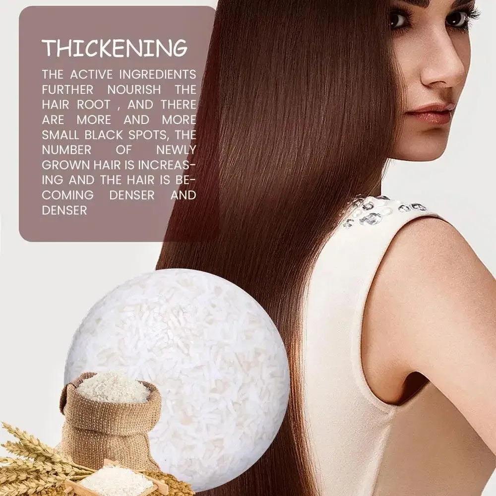 Shampoing Solide au Riz Biologique - Anti-Chute & Croissance Capillaire