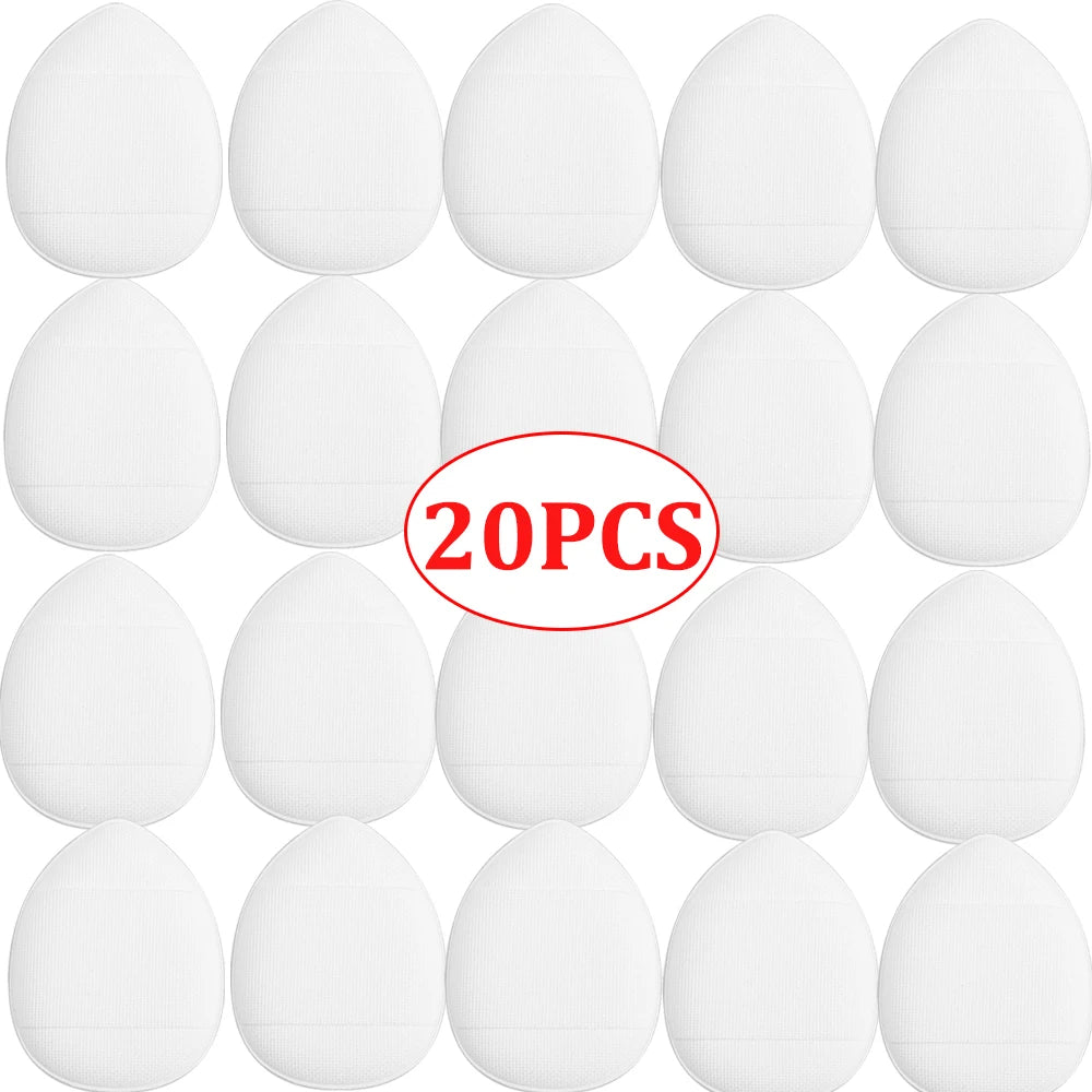 Lot 20 Mini Puffs Coussin d’Air Doigt – Éponge Maquillage Professionnelle | Fond de Teint, Correcteur & Anti-Cernes | Sec & Humide