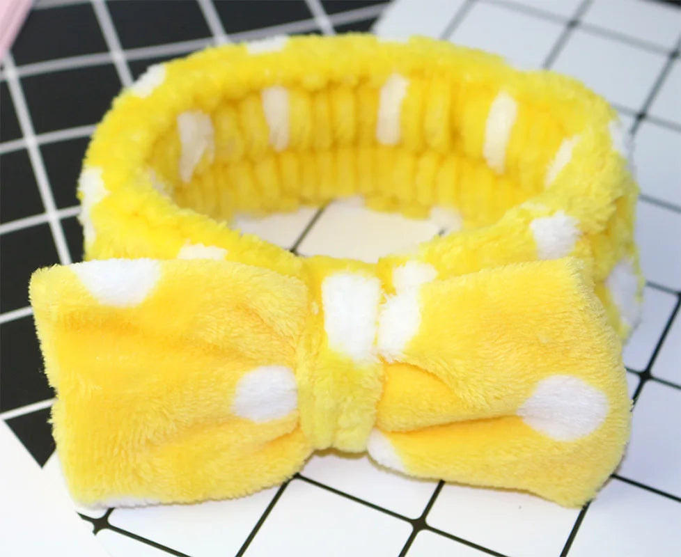 Bandeau Maquillage Oreilles de Lapin Coral Fleece – Élastique Doux | Soin Visage & Coiffure Fille
