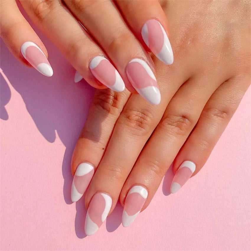 24 Faux Ongles Ballerina & Coffin Amovibles – Manucure Prête à Porter, Forme Amande & Coffin | Décoration Ongles Femme & Fille