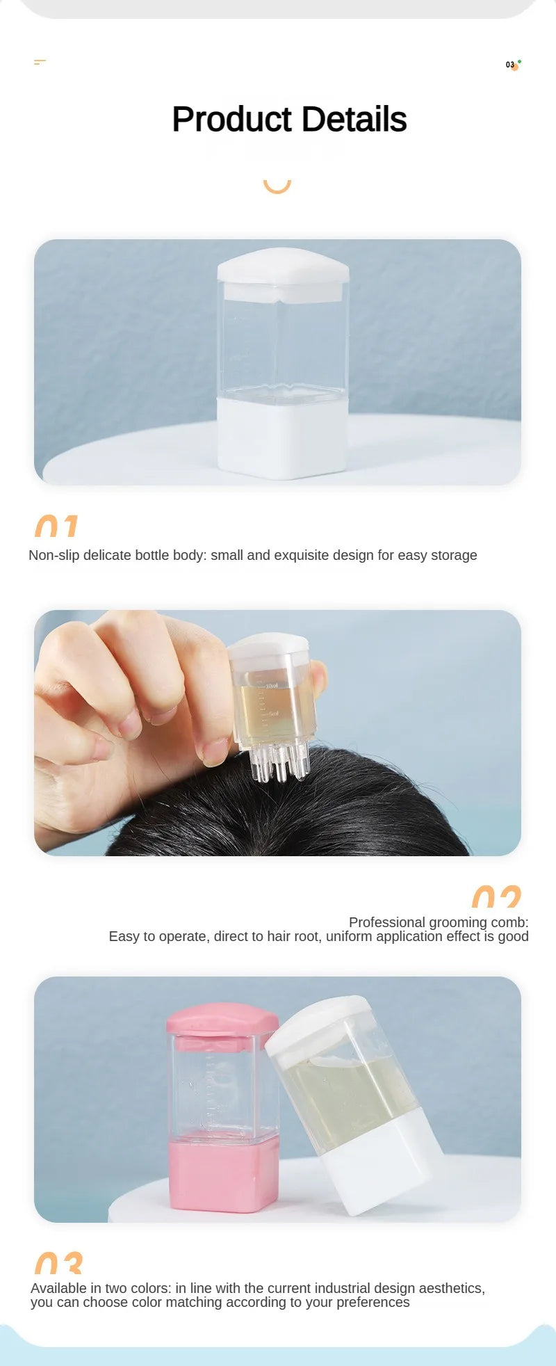 Peigne Applicateur Cuir Chevelu - Huiles Essentielles, Sérums & Traitements Capillaires