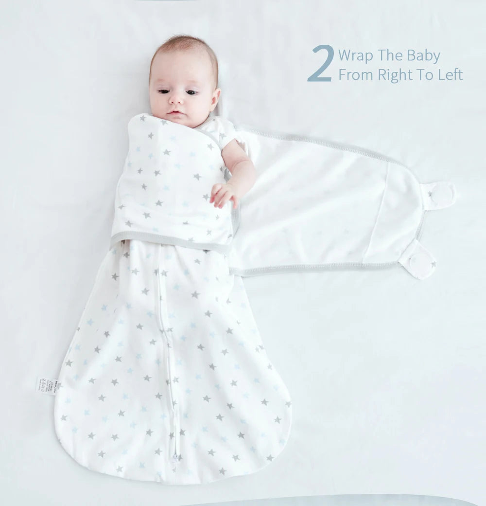 Gigoteuse Emmaillotage Bébé Anti-Sursaut – Couverture Swaddle Légère Toutes Saisons Nouveau-Né