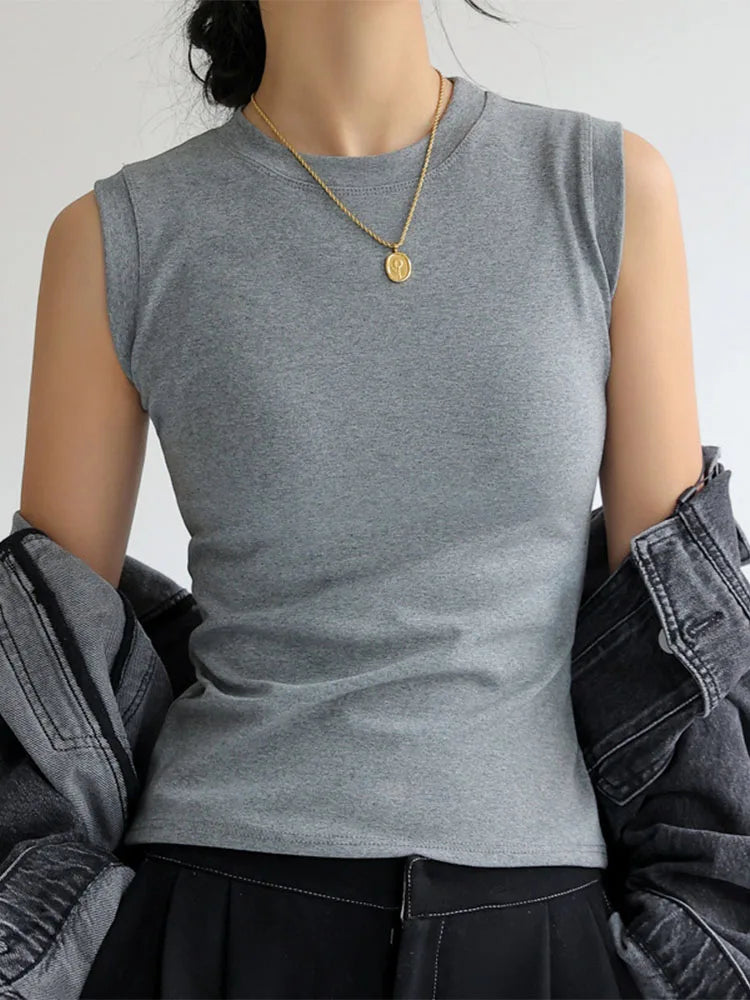 Caraco Débardeur Femme Col Rond Multicolore Basique Sans Manches – Top Sous-Vêtement Couvrant Décolleté Latéral | Mode Essentiel