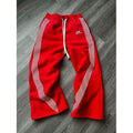 Herren Freizeithose Gestreift Weite Passform Gerade Geschnitten – Elastischer Kordelzug Sport Herbst Winter Streetwear Urban | Herrenmode