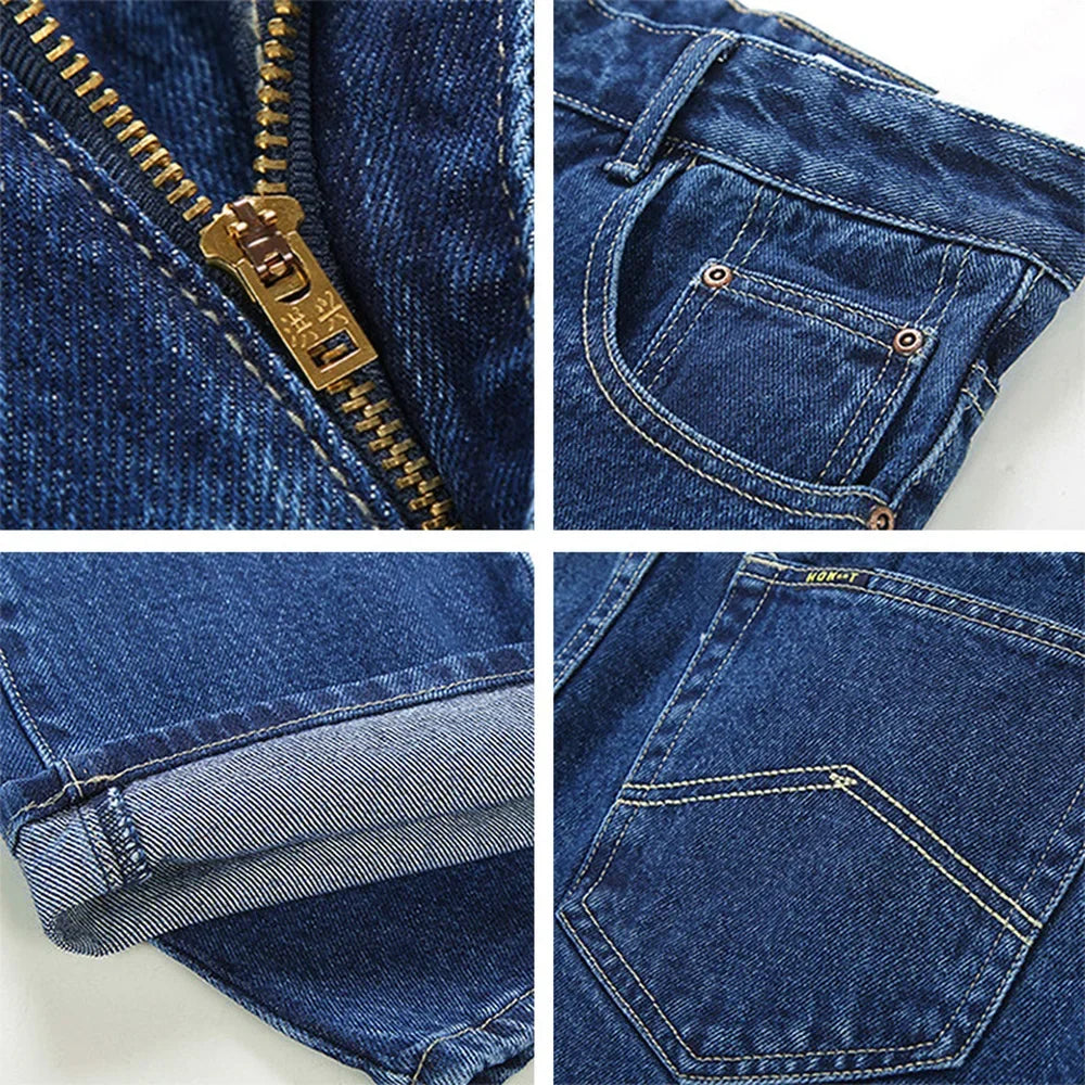 Jean Herren Business Klassisch Baumwolle Stretch Straight Slim Fit Denim Elastisch Frühling Sommer Herbst Elegante Freizeithose – Premium Vielseitige Jeans | Premium Herrenmode
