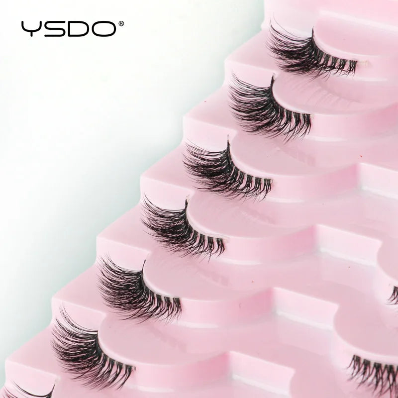 Faux Cils Mink 3D YSDO – Lot 3/5/10 Paires | Maquillage Dramatique Naturel