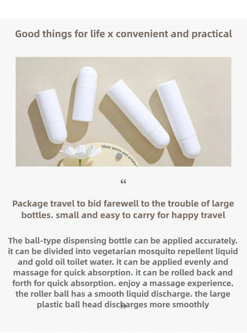Flacon Roll-On Rechargeable DIY - Huiles Essentielles, Parfum & Déodorant