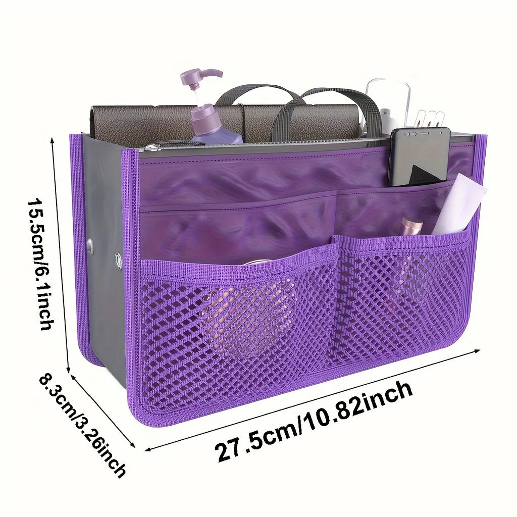 Sac Rangement Bi-Fold Double Zip – Grande Capacité | Organisateur Maquillage & Toilette