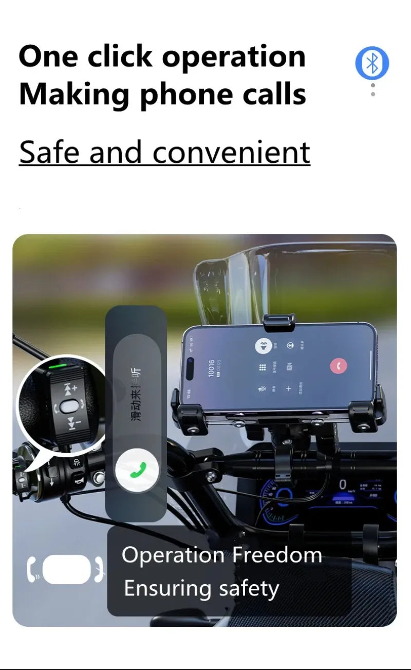 Support Téléphone Moto Chargeur Sans Fil 15W + USB-C 36W – Anti-Vol Anti-Vibration Guidon