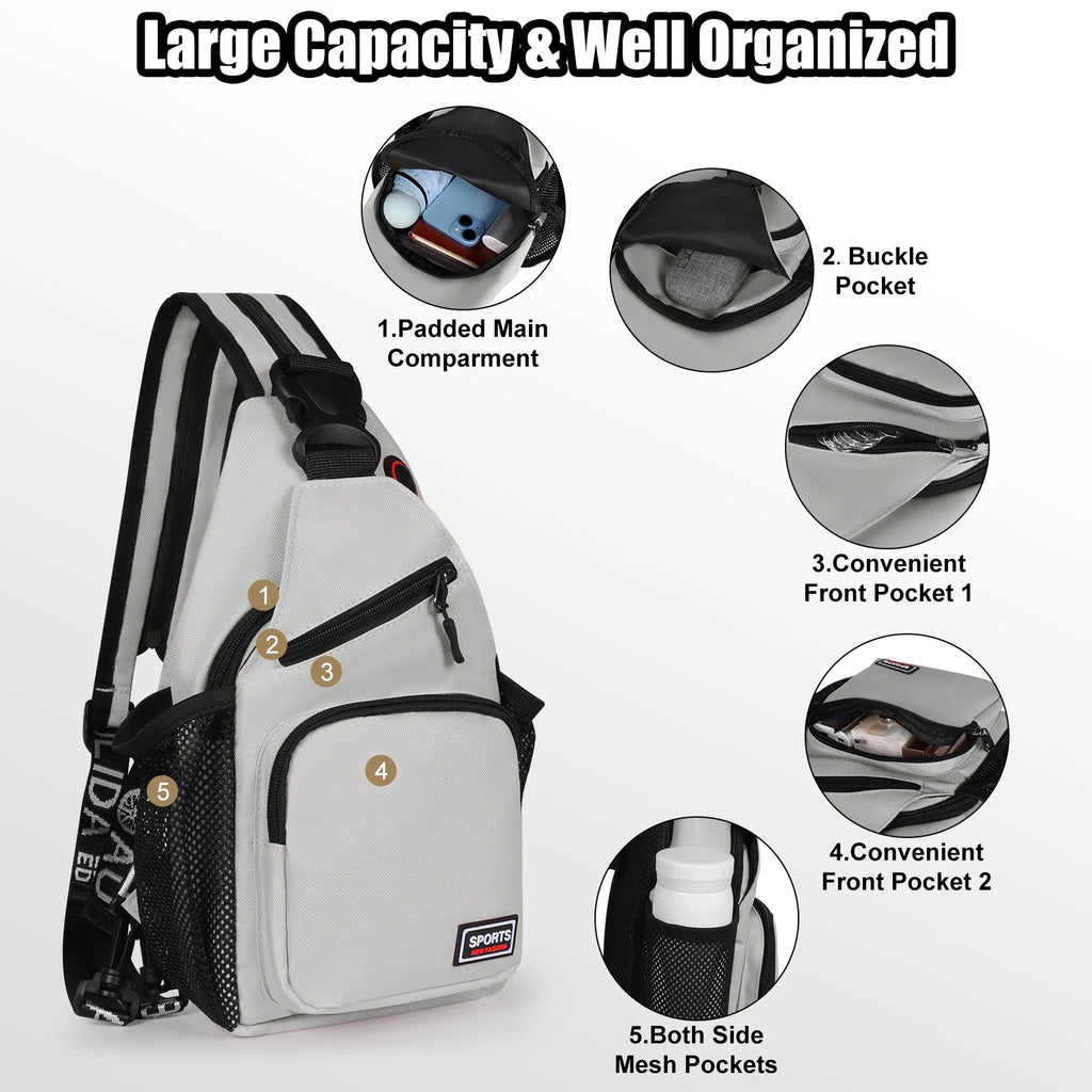 Sac Poitrine Femme Crossbody Tendance – Prise Casque & Poche Téléphone Bandoulière Chic