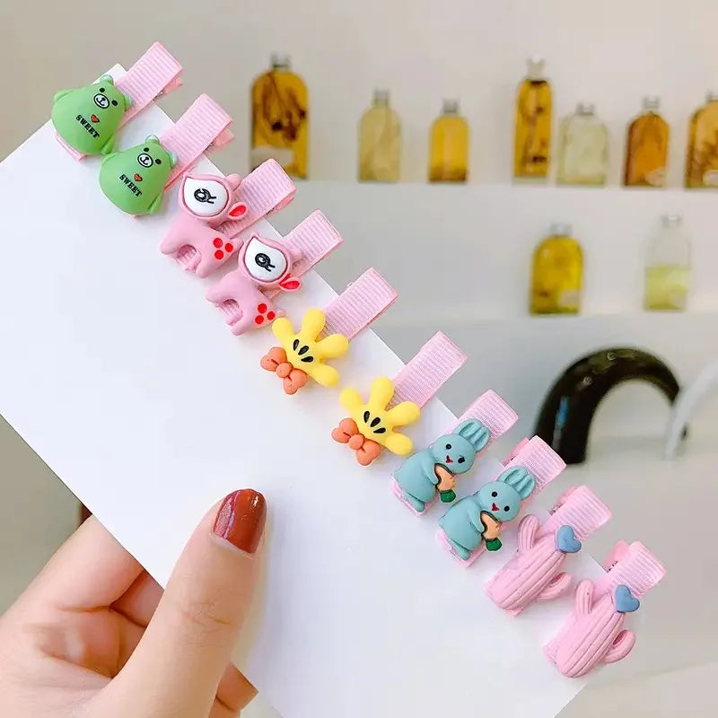 Lot 10/30 Pinces à Cheveux Fille Cartoon Couleurs Bonbon – Accessoires Cheveux Enfant Toddler Mignons
