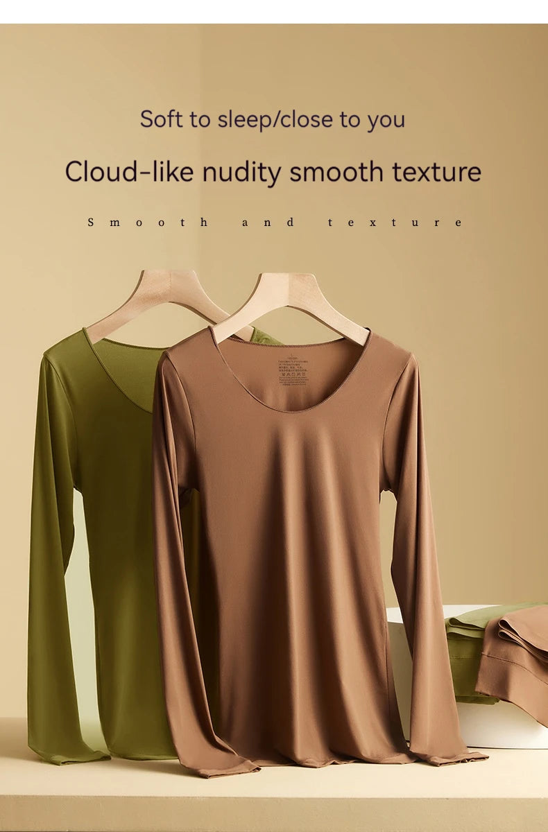 Set Sous-Vêtements Thermiques Femme - Ultra-Fins & Invisibles Automne Hiver