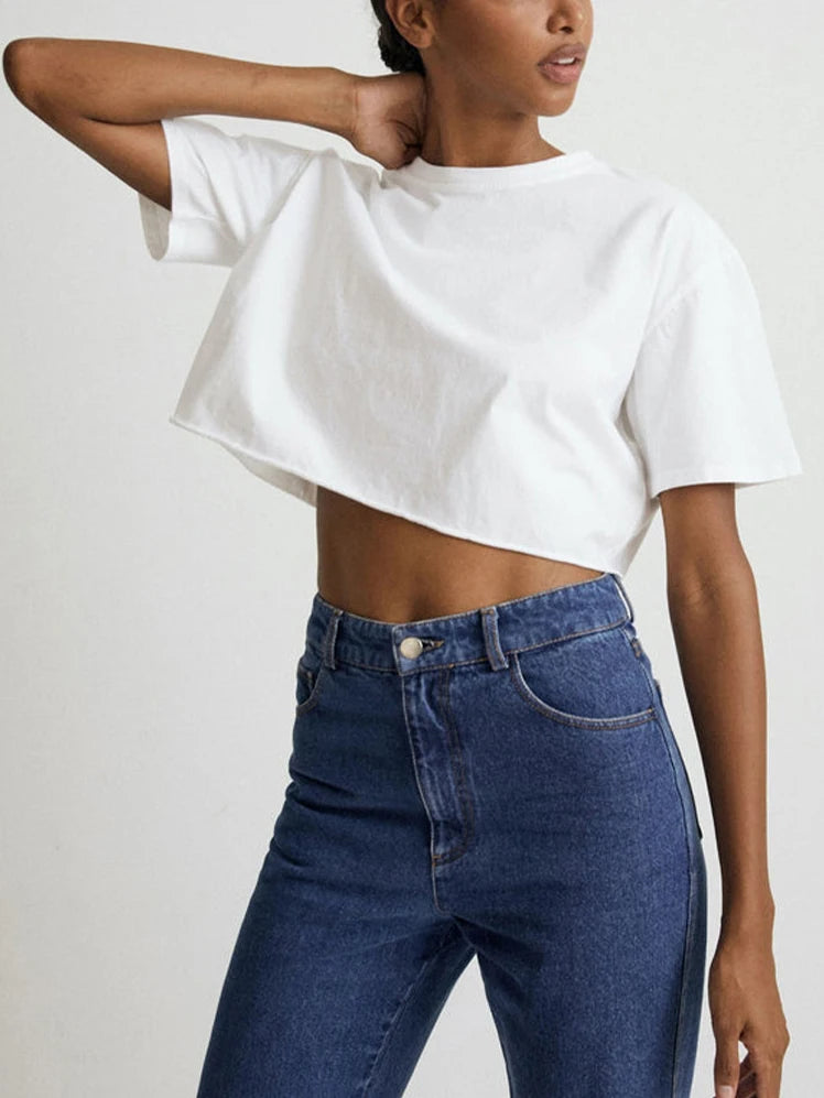 Top Sport Femme Y2K Manches Courtes – Yoga, Danse & Fitness | Coupe Ample Tendance | T-Shirt Sportif Polyvalent Été