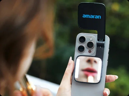 Lampe Selfie Magnétique amaran Go – Rechargeable Portable avec Miroir | Maquillage, Vidéo & TikTok