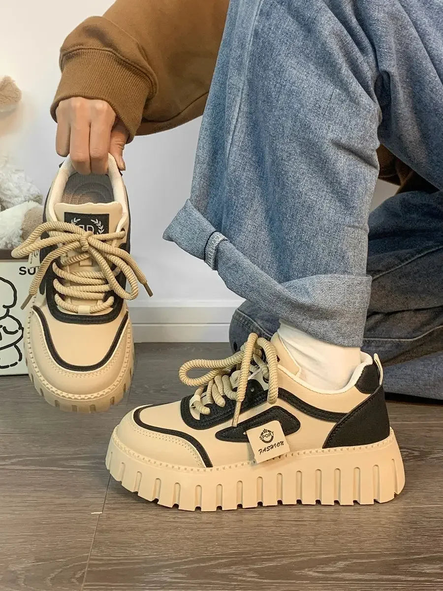 Chaussures Plateforme Y2k Femme Luxe 2025 – Bout Rond Haute Plateforme Designer Daily
