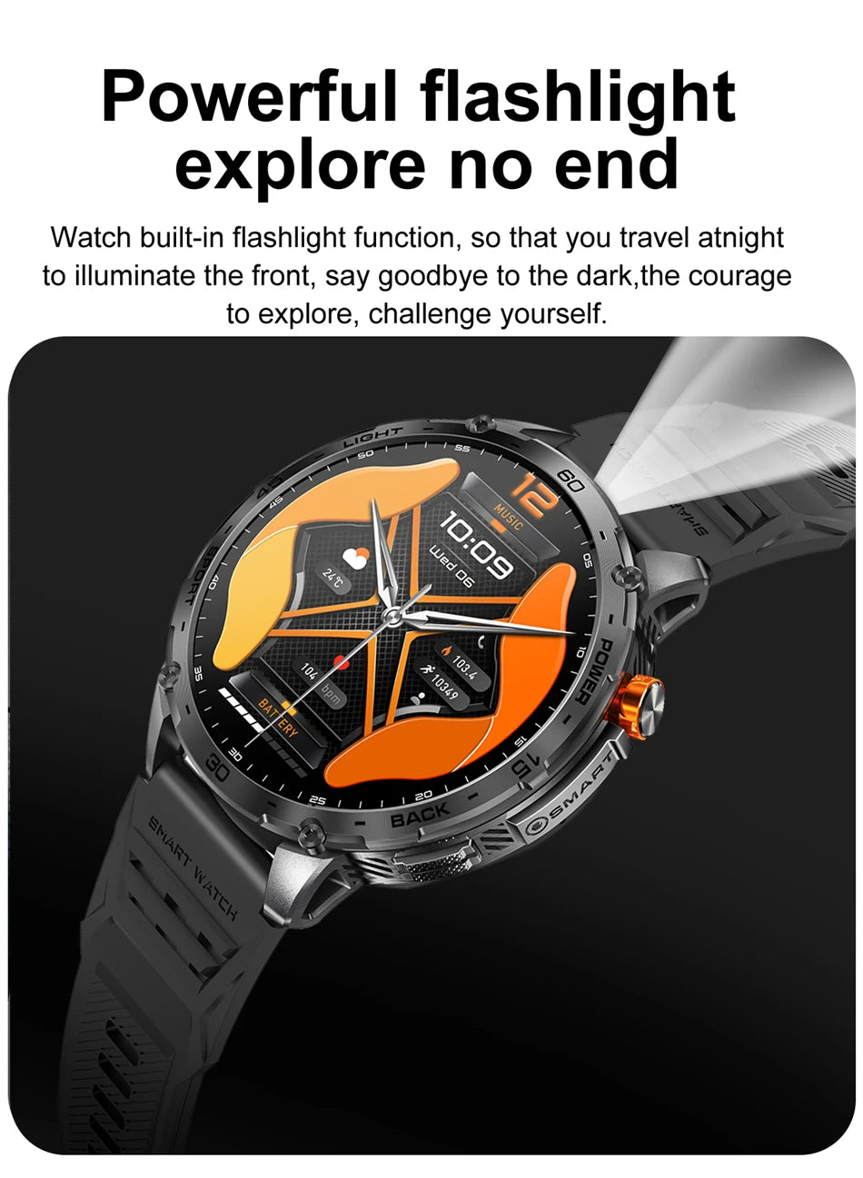 Smartwatch Homme 2026 Écran AMOLED 1.75" Ultra HD – Batterie 730mAh Bluetooth Appel Sport Android iOS