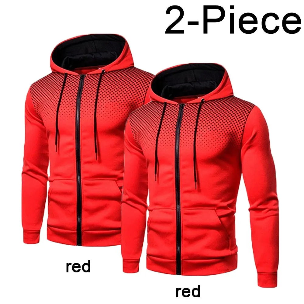 Ensemble Homme Polaire Couleur Unie Sweat Zippé + Pantalon + Bonnet Casual Sport Style Américain Européen Automne Hiver Confortable – Set 3 Pièces Premium | Mode Homme Sport Premium
