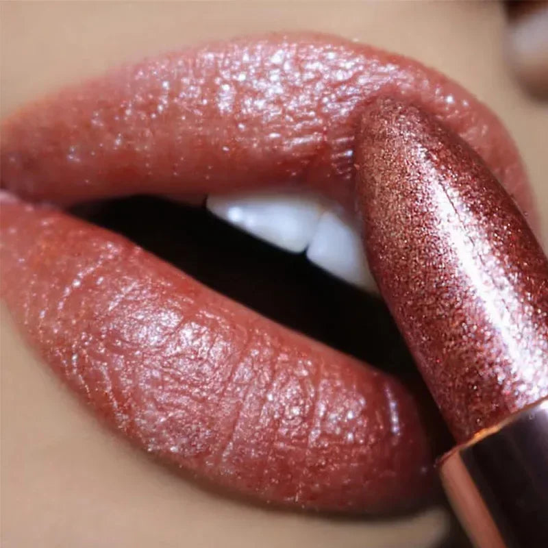 Rouge à Lèvres Glitter Thermochromique – Lip Tint Changeant Couleur Waterproof | Lèvres Rouge Rose Sexy Longue Tenue