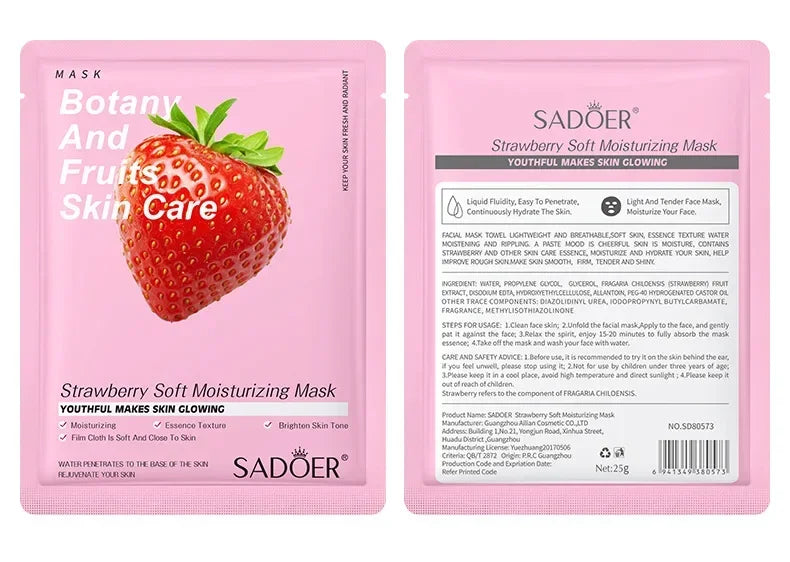 Set 8 Masques Visage Naturels - Hydratation & Fermeté K-Beauty