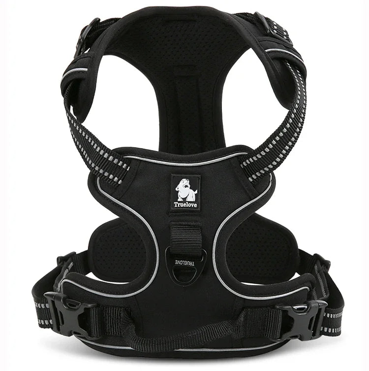 Truelove Harnais Chien Réfléchissant Nylon TLH5651 – Rembourré, Ajustable, Toutes Saisons | Sécurité Voiture & Balade