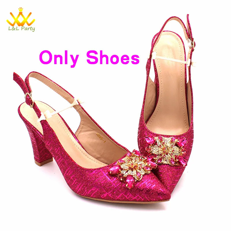 Ensemble Chaussures + Sac Italien Orange Cristal – Pumps Luxe Mariage Fête 2024