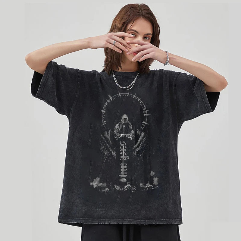 Débardeur Unisexe Y2K 100% Coton Vintage Noir Hip Hop Punk Rock Sans Manches Gothic Goth Vest Alternatif Tendance – Débardeur Y2K Premium Vintage Goth | Mode Unisexe Y2K Alternatif Premium