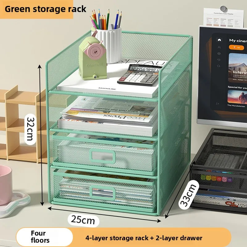Rack Courrier 4 Niveaux Trieur Papier – Organisateur Bureau Dossiers Lettres Empilable