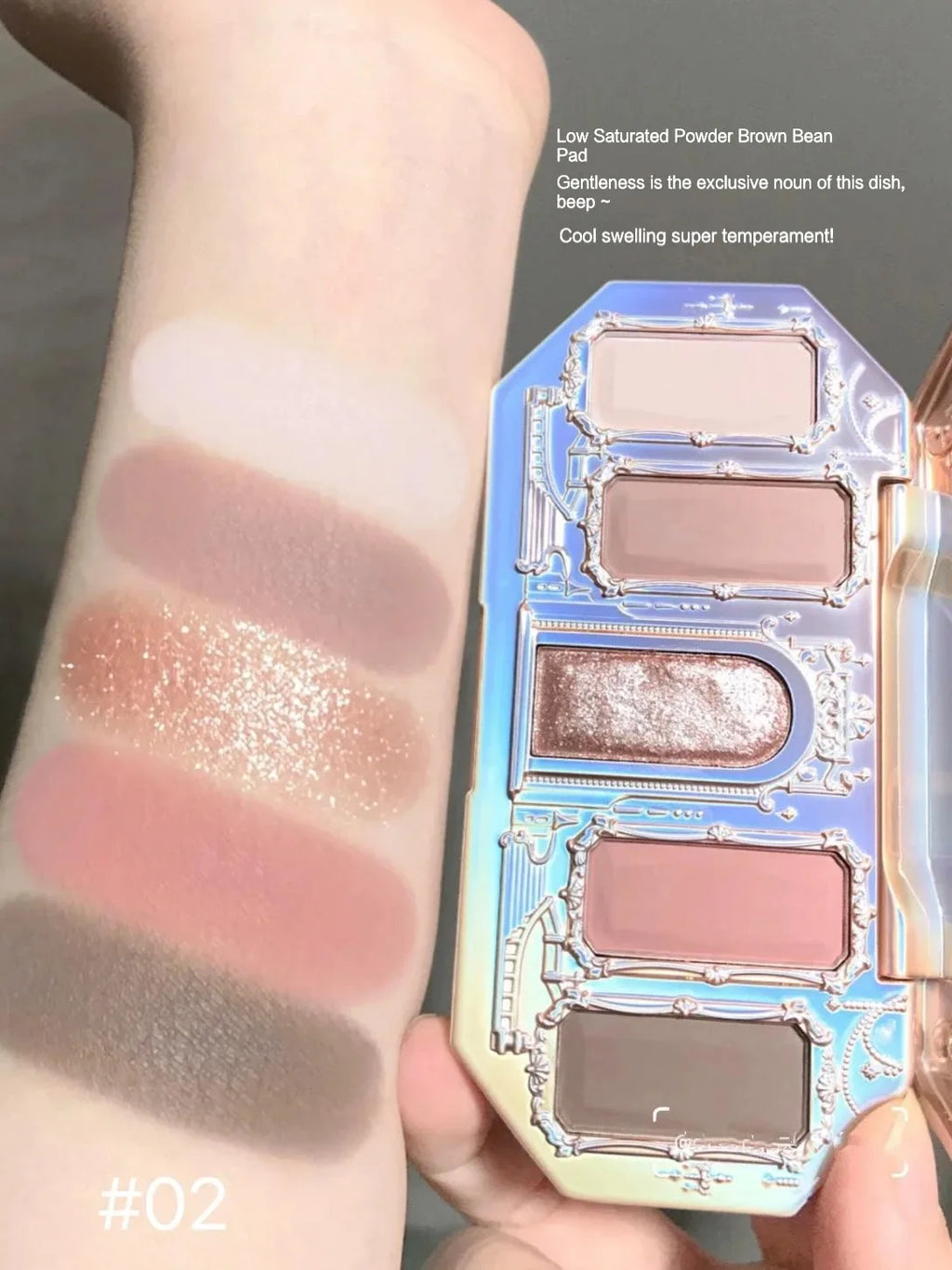 Palette Fards à Paupières Flower Knows Swan Ballet – 6 Teintes Mat, Shimmer & Nacré | Glitter