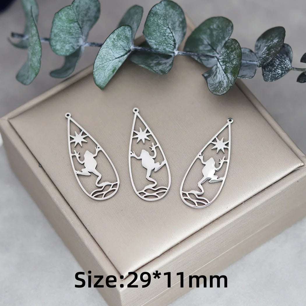Lot 3 Breloques Animaux Acier Titane DIY – Renard, Lapin, Chat, Cygne, Dragon, Serpent & Plus | Pendentifs Bijoux Fait Main Bracelet & Collier