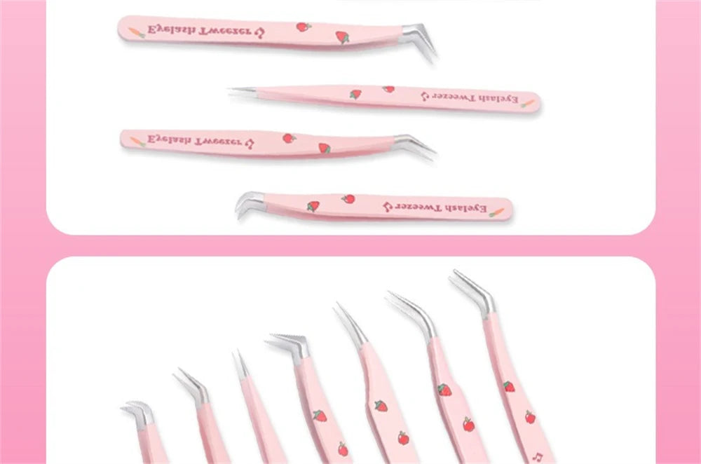 Pinces Extension Cils Inox – Outil Pose Cils & Nail Art | Ramasse-Strass