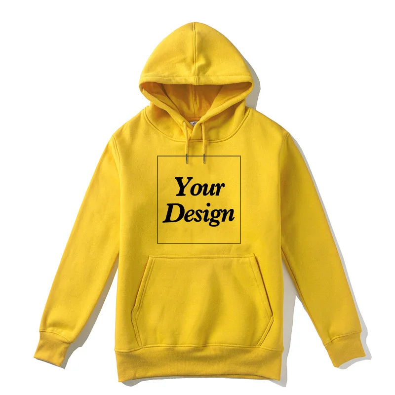 Sweat à Capuche Unisexe Coton Premium 350gsm Personnalisable Photo Texte Logo Polaire Épaisse Chaud Automne Hiver – Hoodie Qualité Supérieure | Mode Tendance