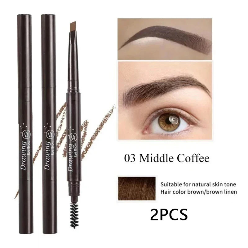 Crayon Sourcils Double Embout – Ultra-Fin Waterproof Longue Tenue | Maquillage Professionnel