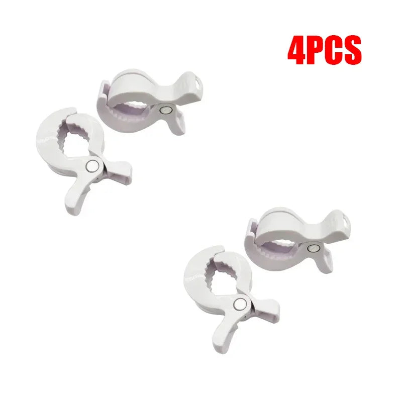 Pinces Clip Poussette Bébé – Lot 2/4 Crochets Multifonctions Siège Auto Landau