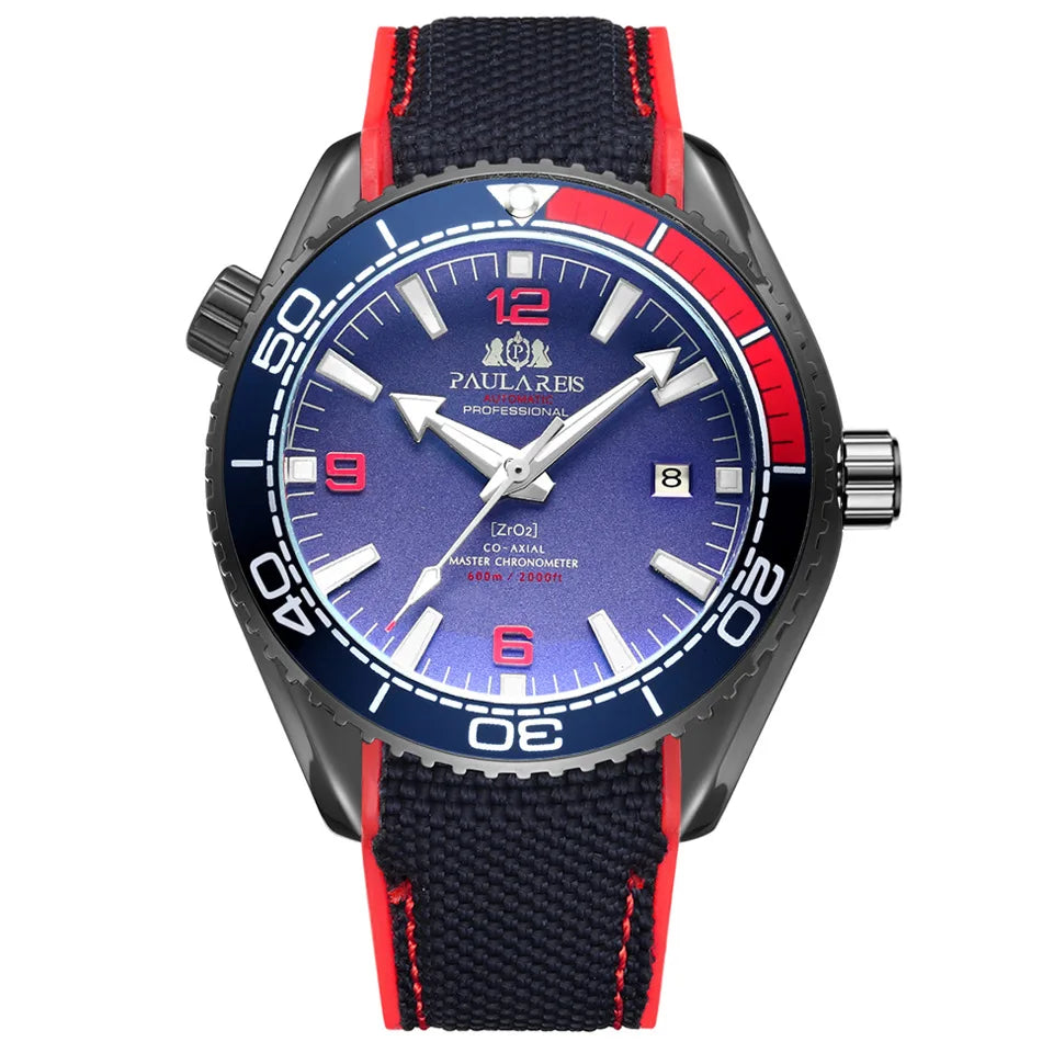 Montre Homme Automatique Mécanique Luxe – Bracelet Caoutchouc Lumineux Étanche Calendrier