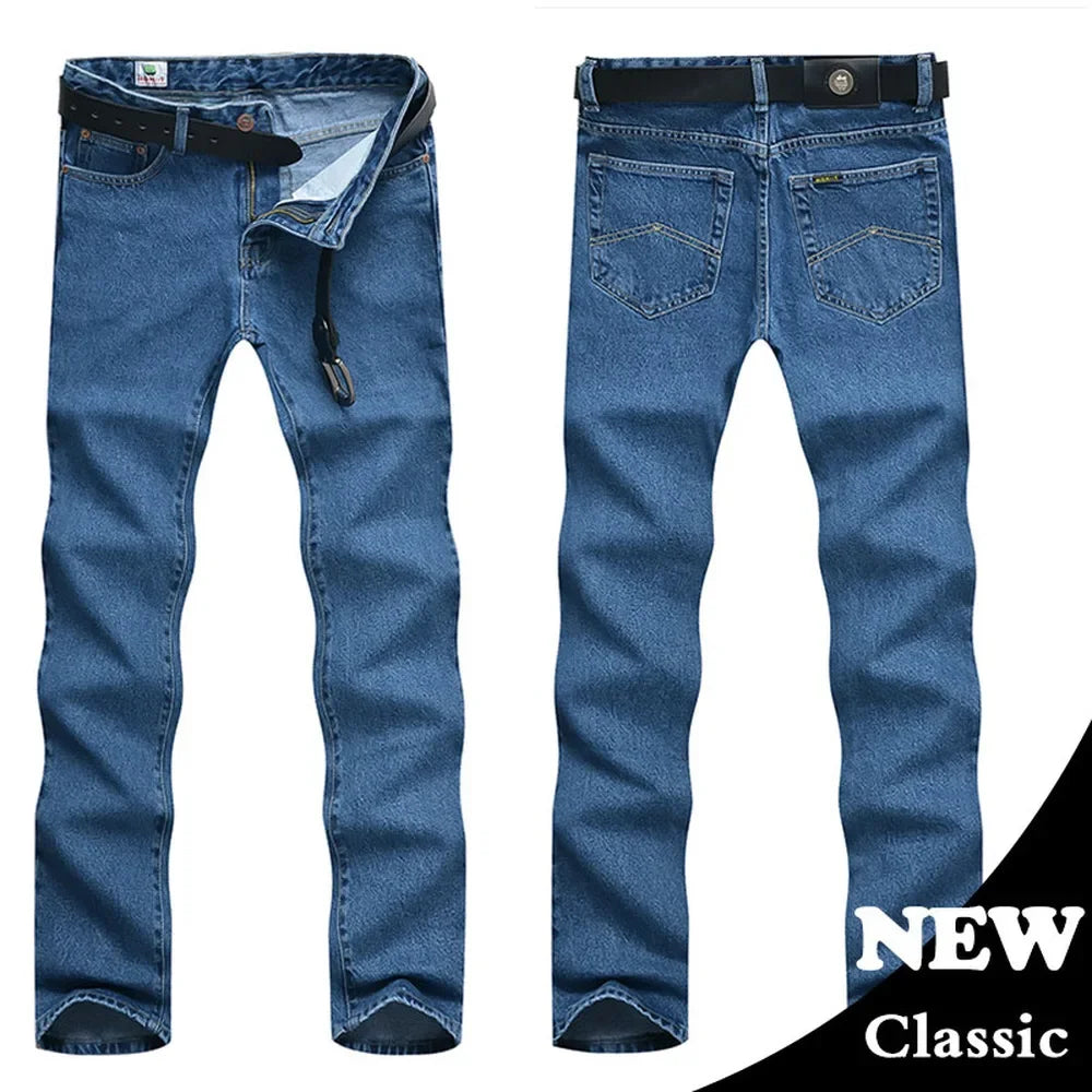 Jean Herren Business Klassisch Baumwolle Stretch Straight Slim Fit Denim Elastisch Frühling Sommer Herbst Elegante Freizeithose – Premium Vielseitige Jeans | Premium Herrenmode
