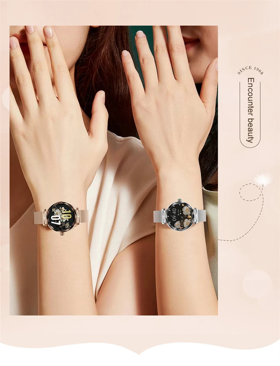Montre Connectée Femme LIGE NX7 Pro – Écran AMOLED | Appels Bluetooth, Suivi Santé & Sport | Smartwatch Fashion Luxe