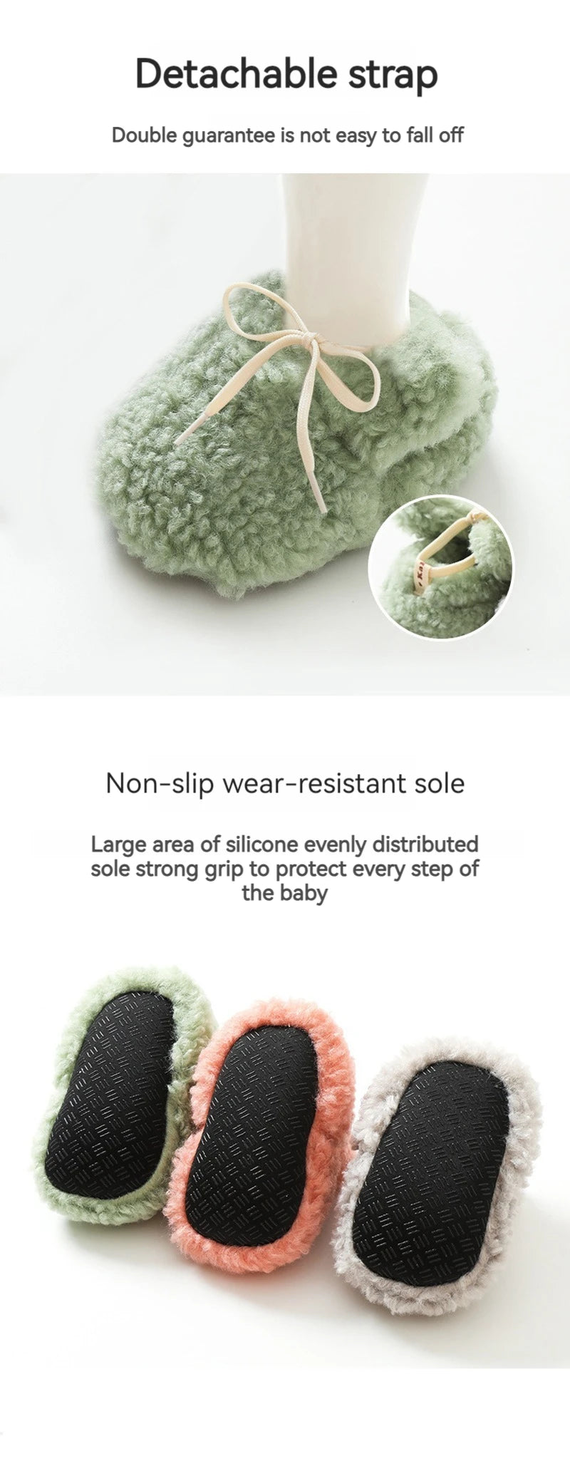 Chaussons Bébé Hiver Unisexe – Bottines Douces Cachemire Agneau Antidérapantes Chauds Nouveau-Né Toddler